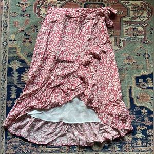 Rails floral wrap skirt